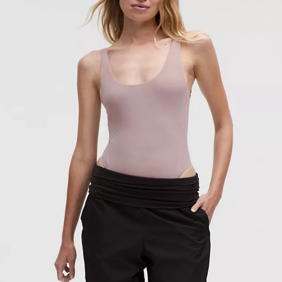 NWT Wundermost Nulu Mesh Scoop-Back Sleeveless Thong Bodysuit Mauve Grey XL - Picture 2 of 16